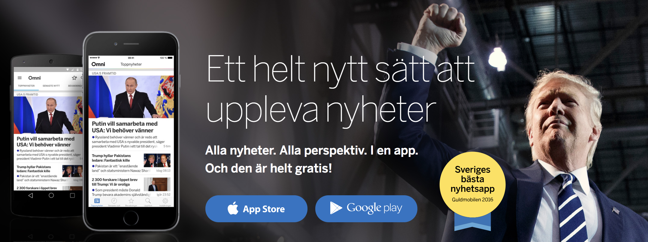 The Omni app markets itself as a new way to experience news: “All news. All perspectives. In one app.”